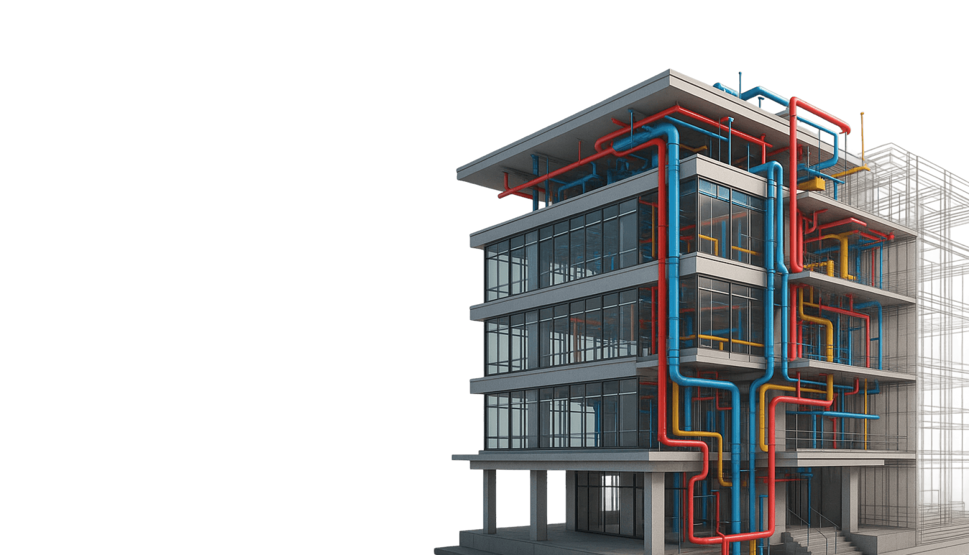 BIM data center visualization showing modern infrastructure design