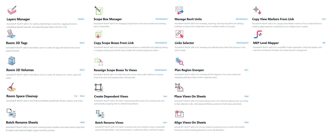 Via BIM Tools for Revit Portfolio via-bim-tools-portfolio